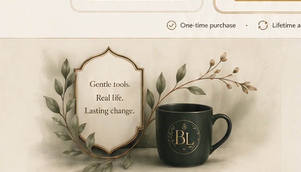 Brio Life stationery and botanical founder imagery