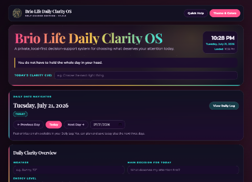 BrioVerse theme preview