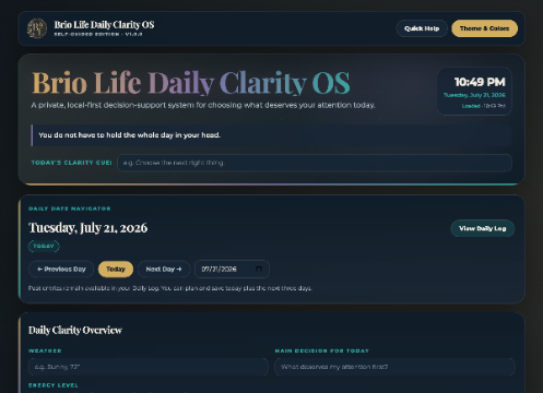 Midnight Focus blue theme preview